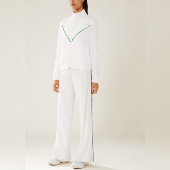 Tory Burch Ruffle Tear-Away Track Pants. Size M - Picture 1 of 15